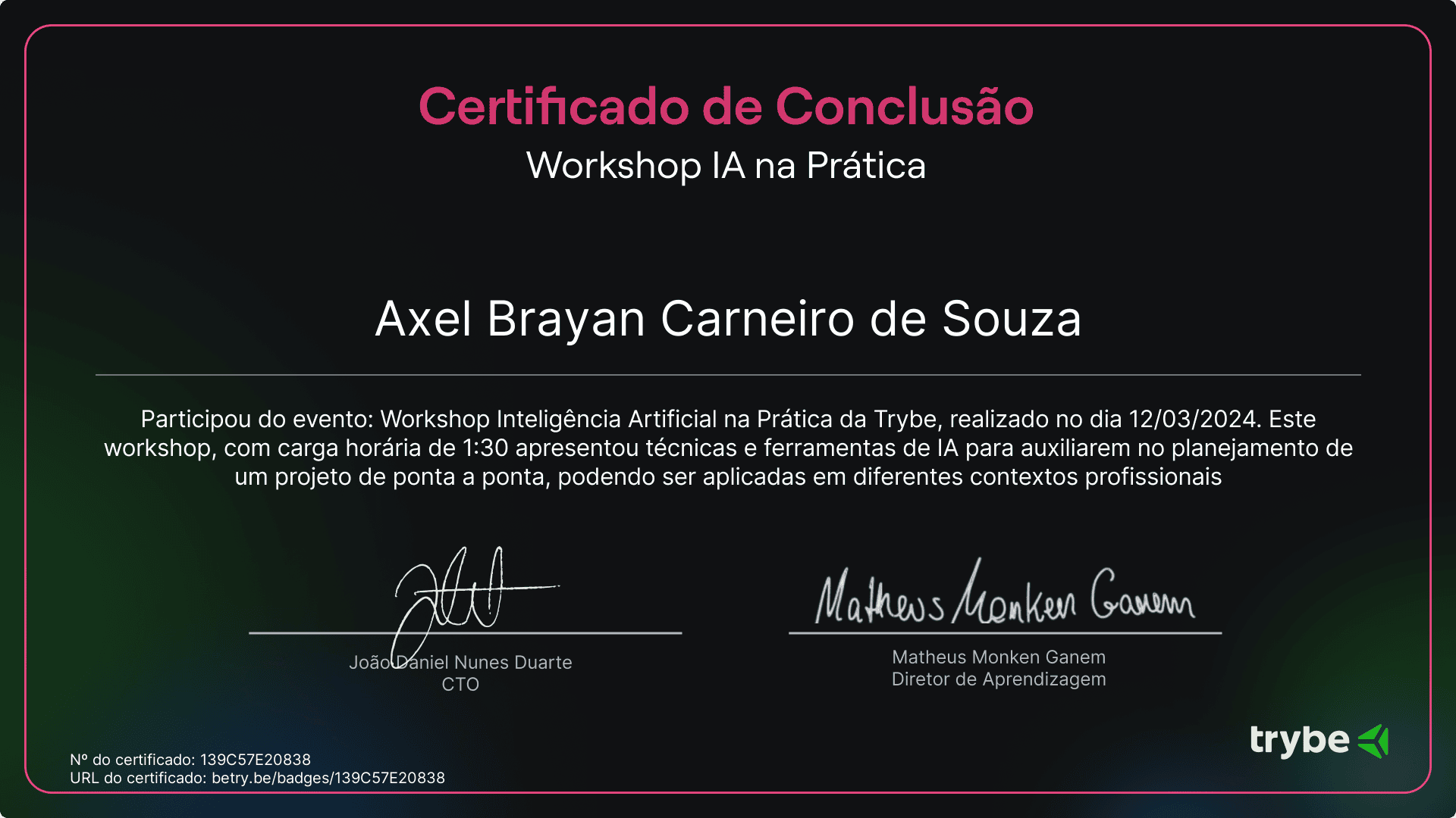 Certificate