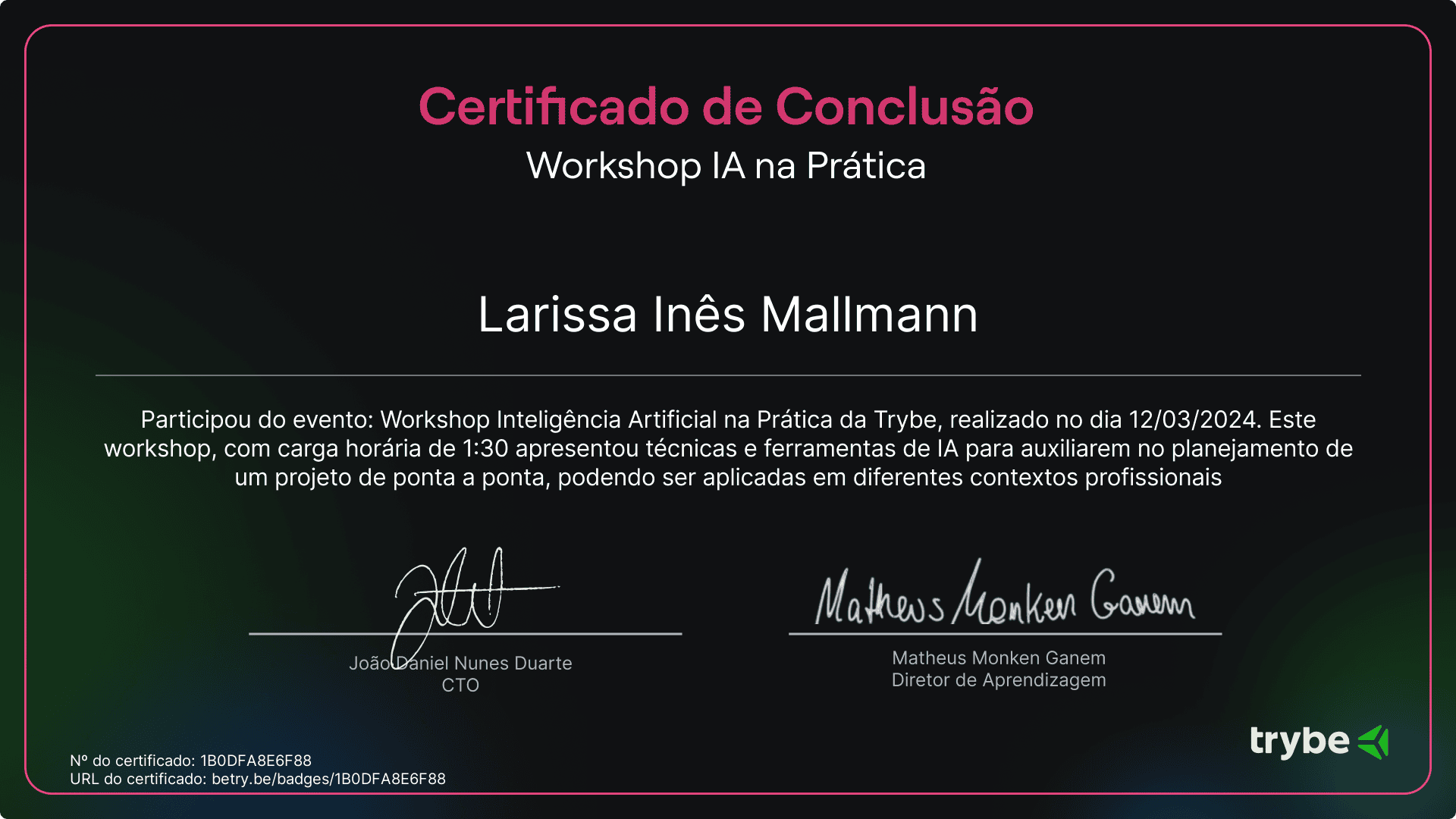 Certificate