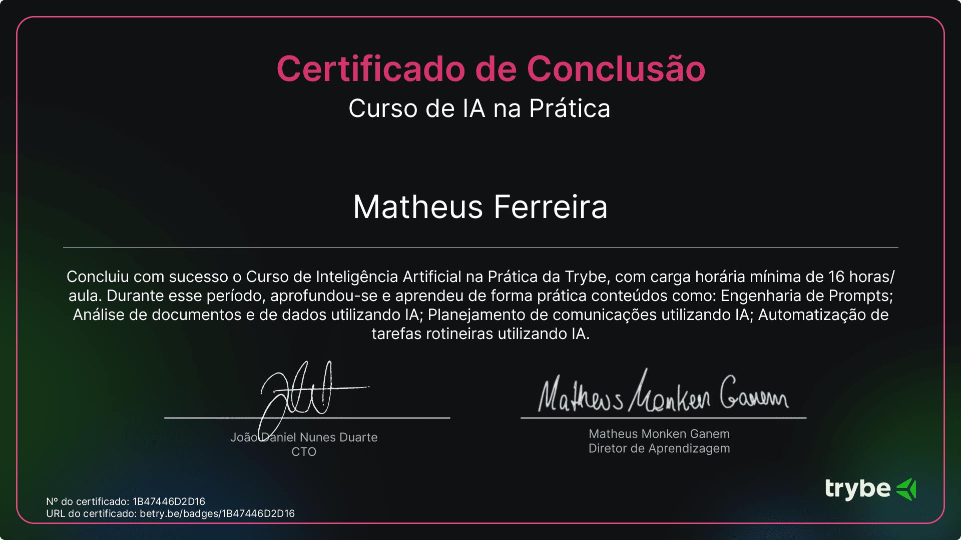 Certificate