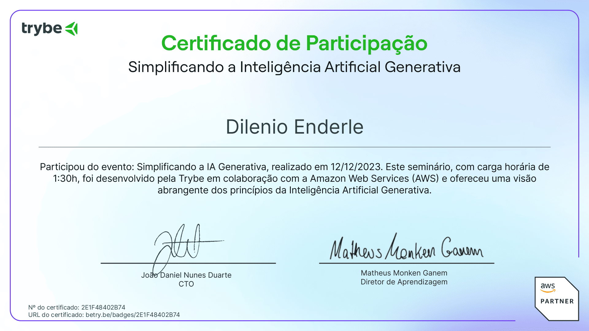 Certificate