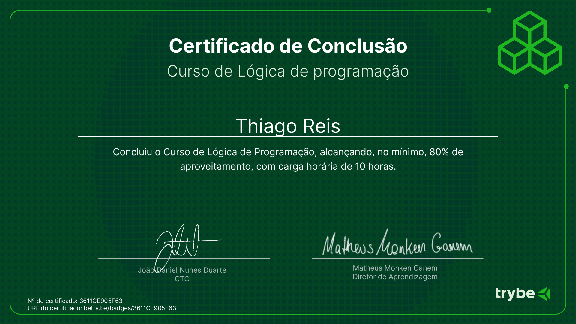 Certificate