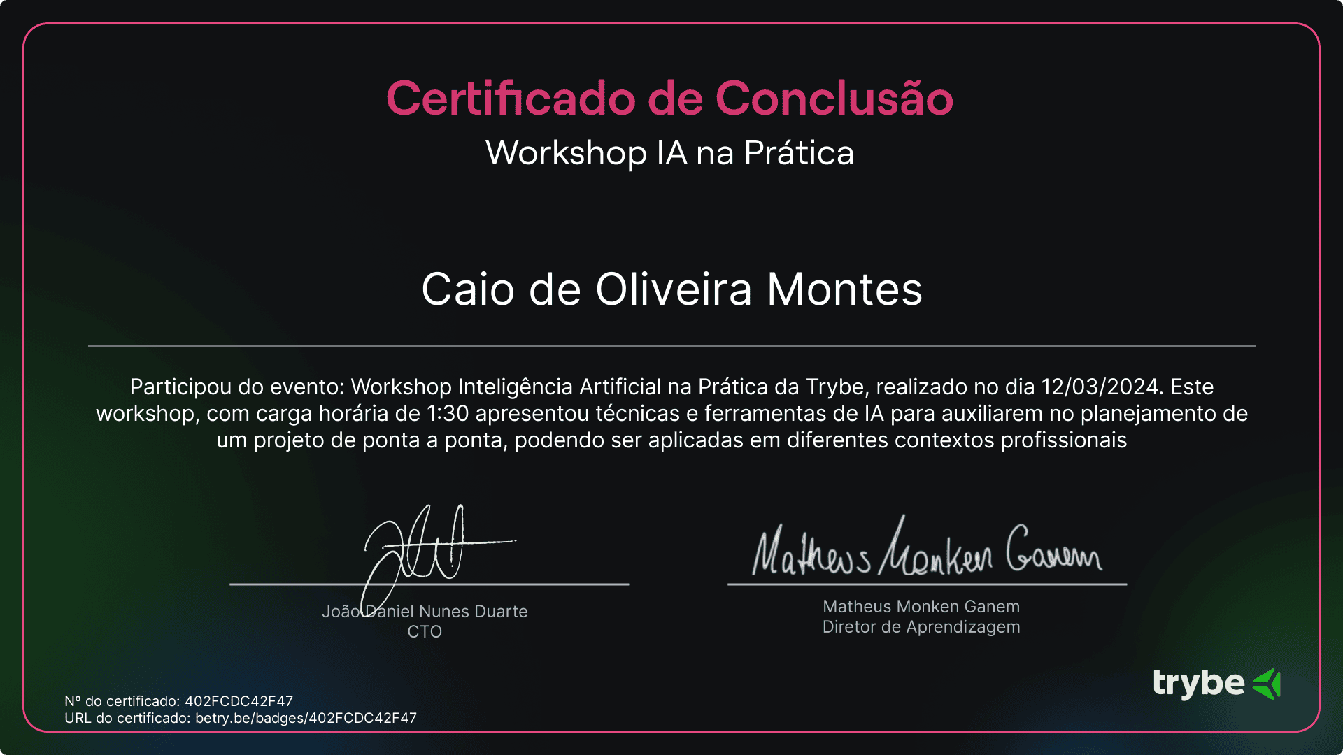 Certificate