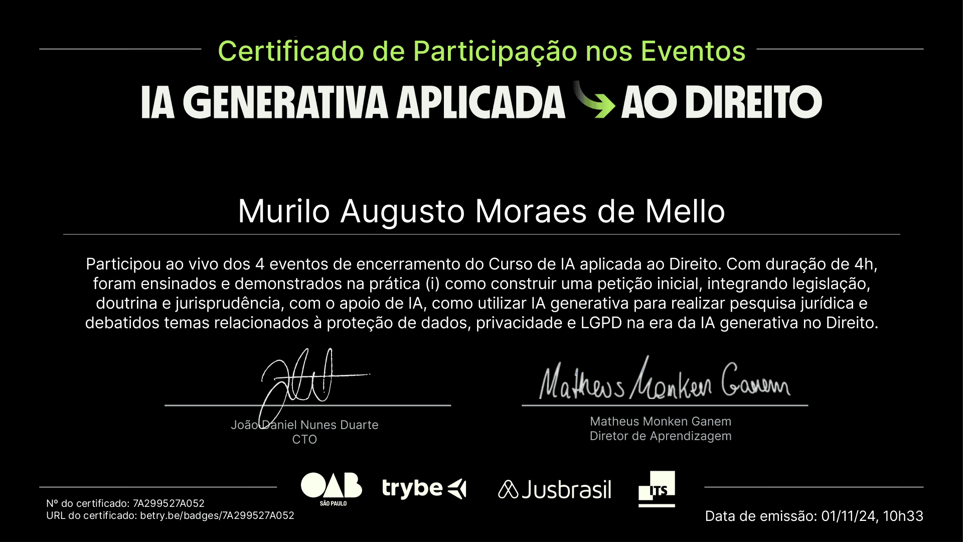 Certificate