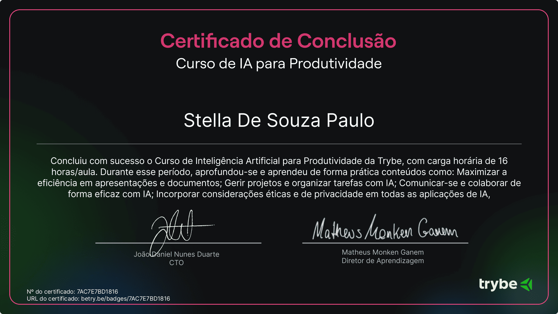 Certificate