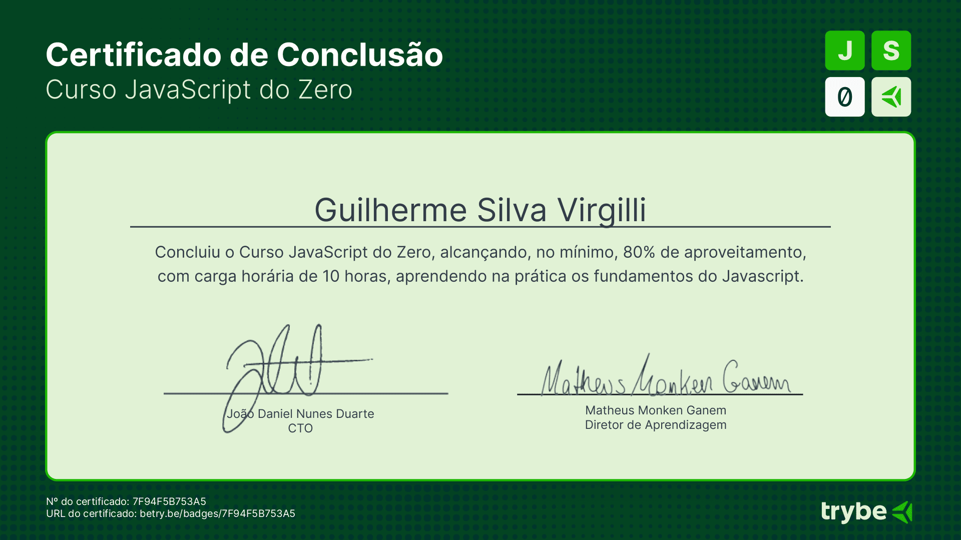 Certificate