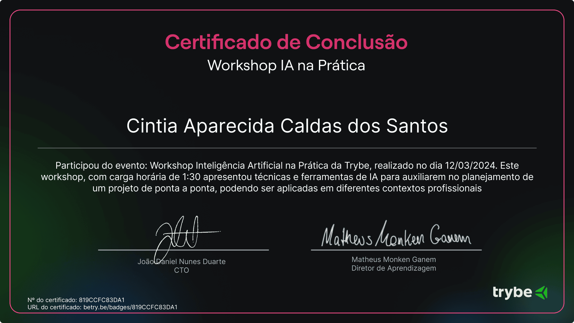 Certificate