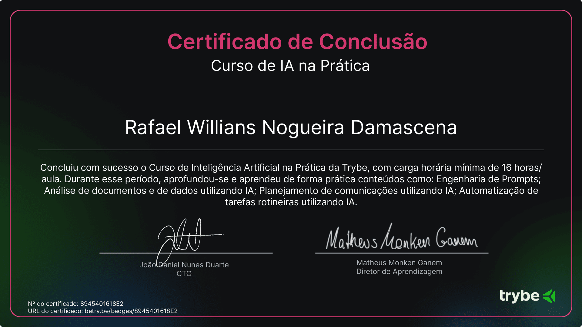 Certificate