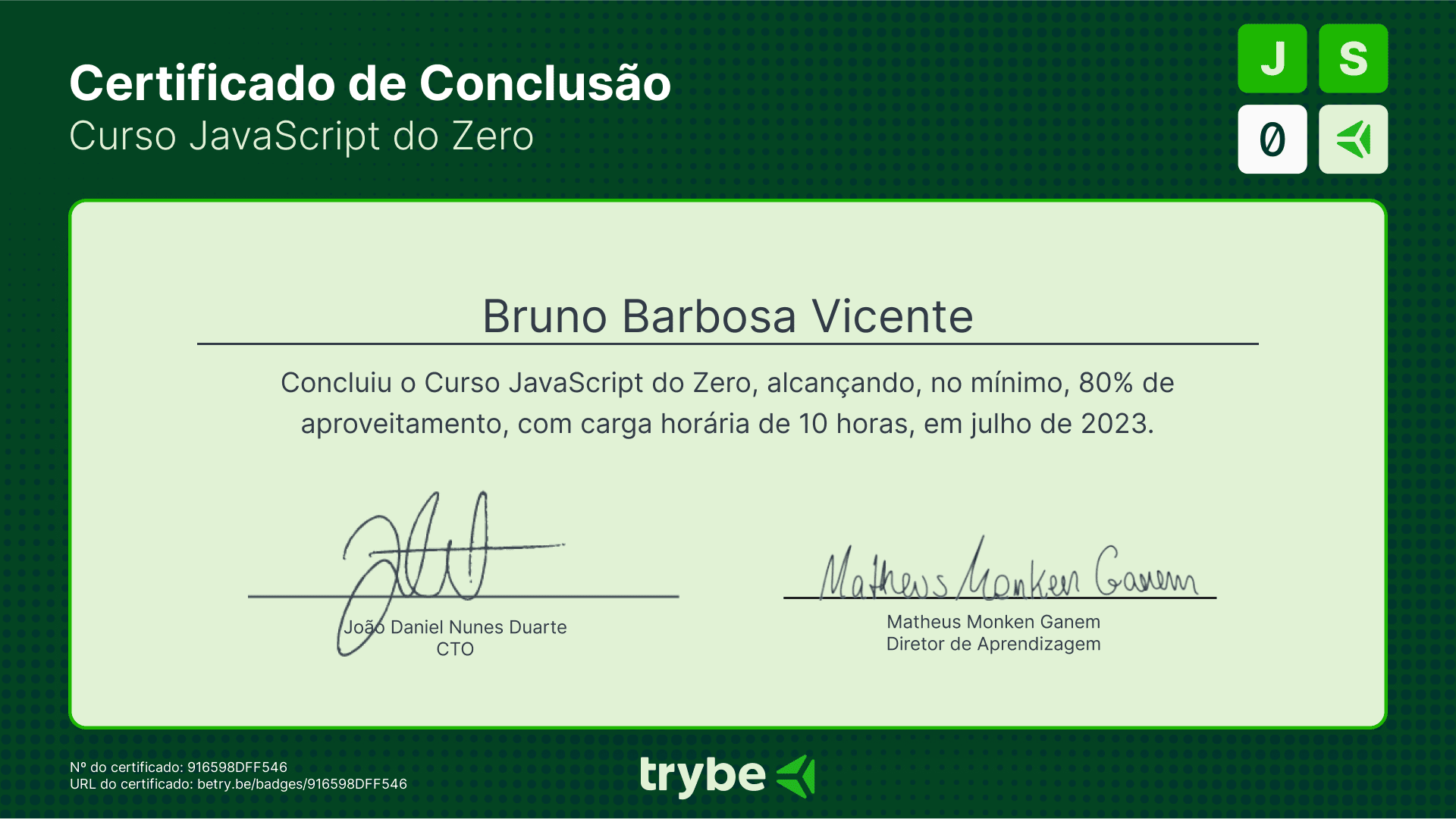 Certificate