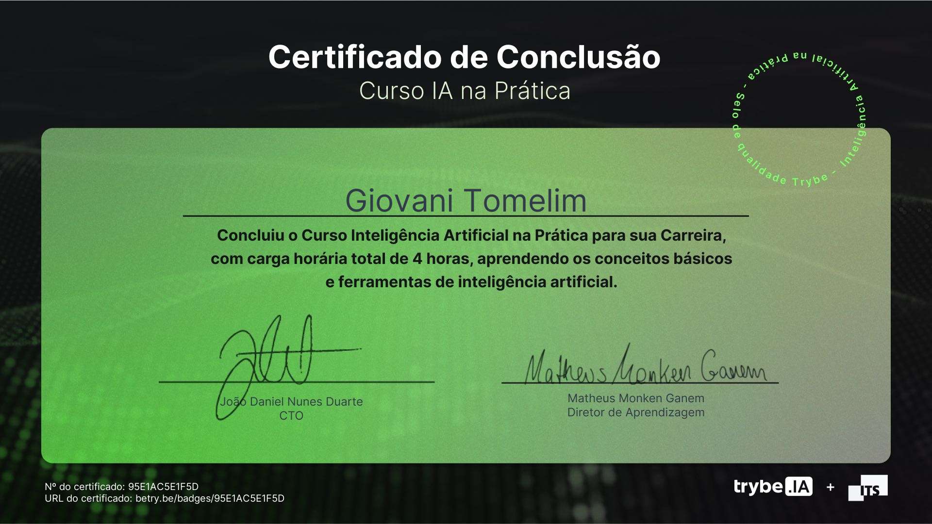 Certificate