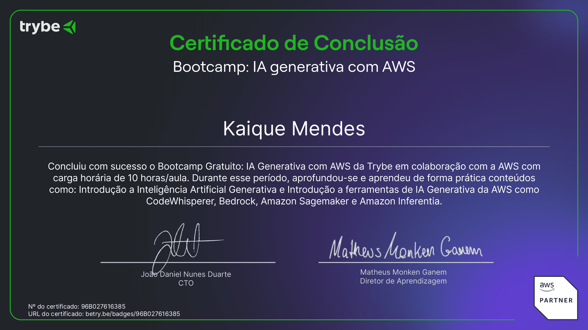 Certificate