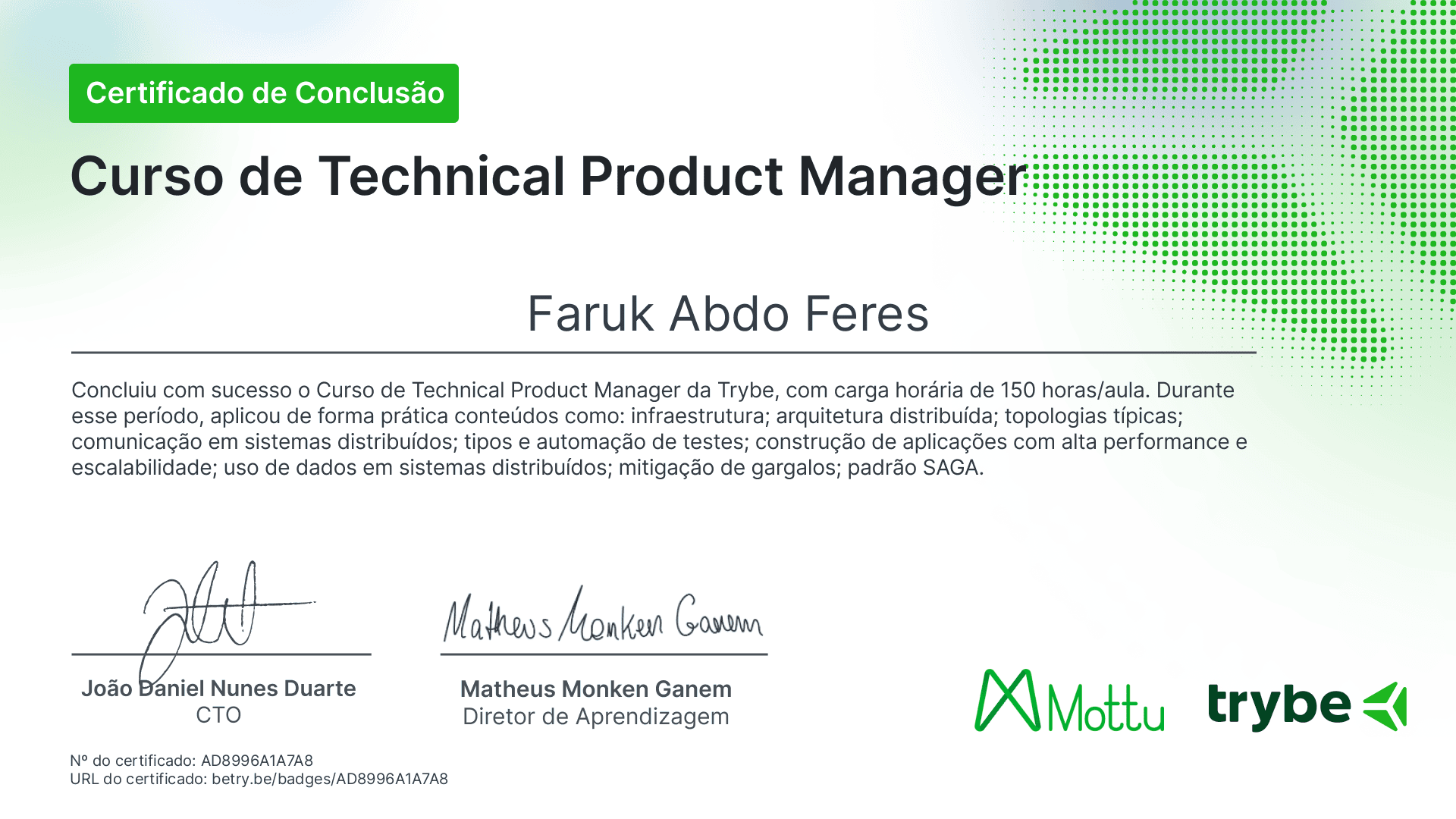 Certificate