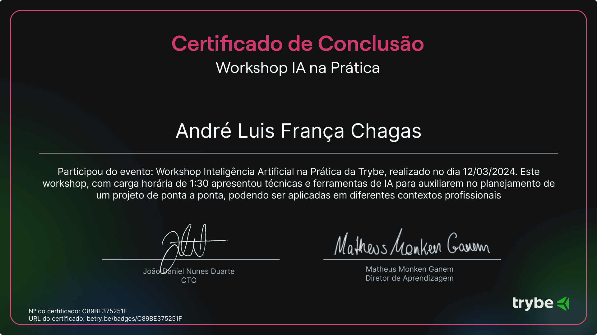 Certificate