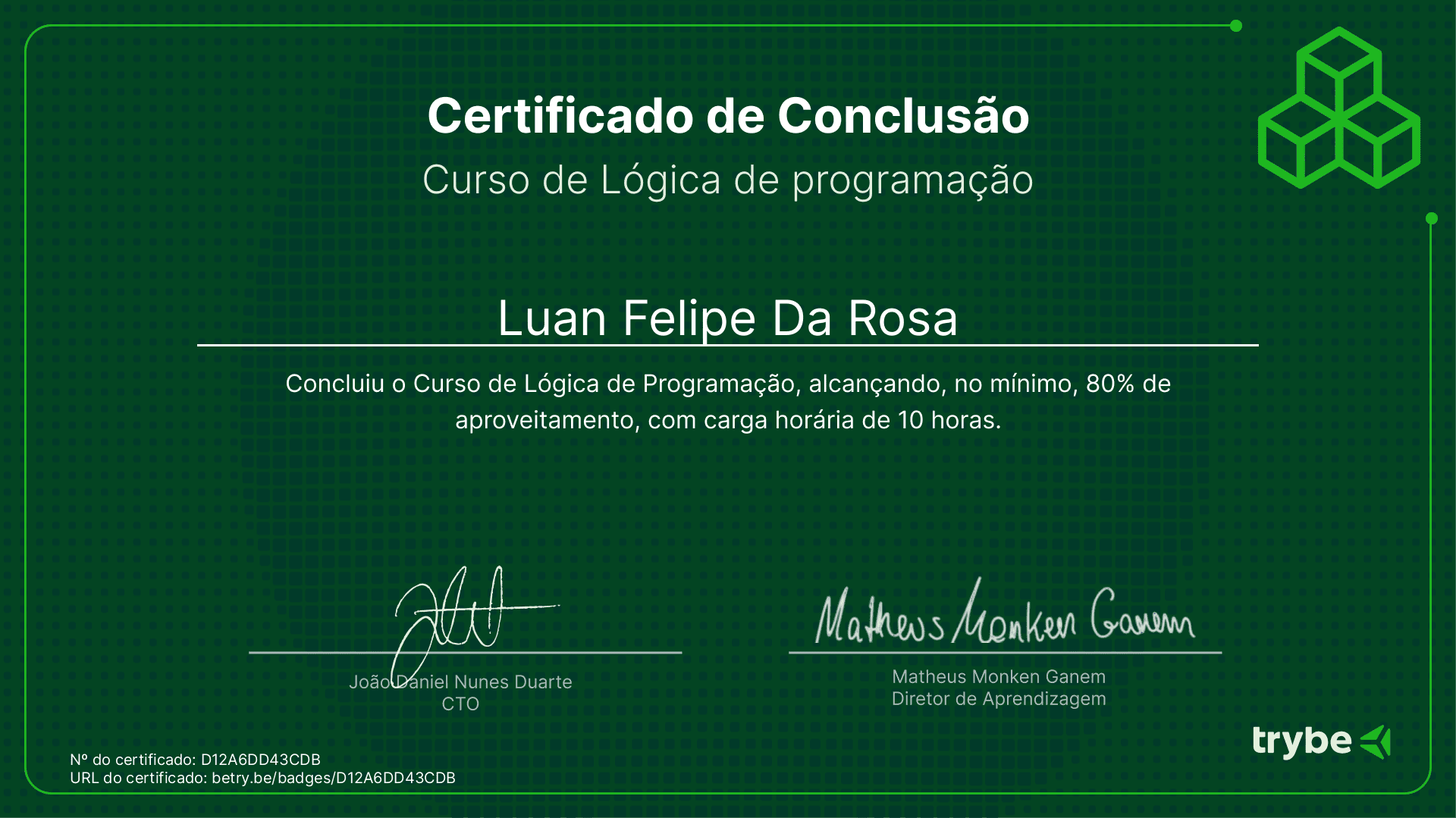 Certificate