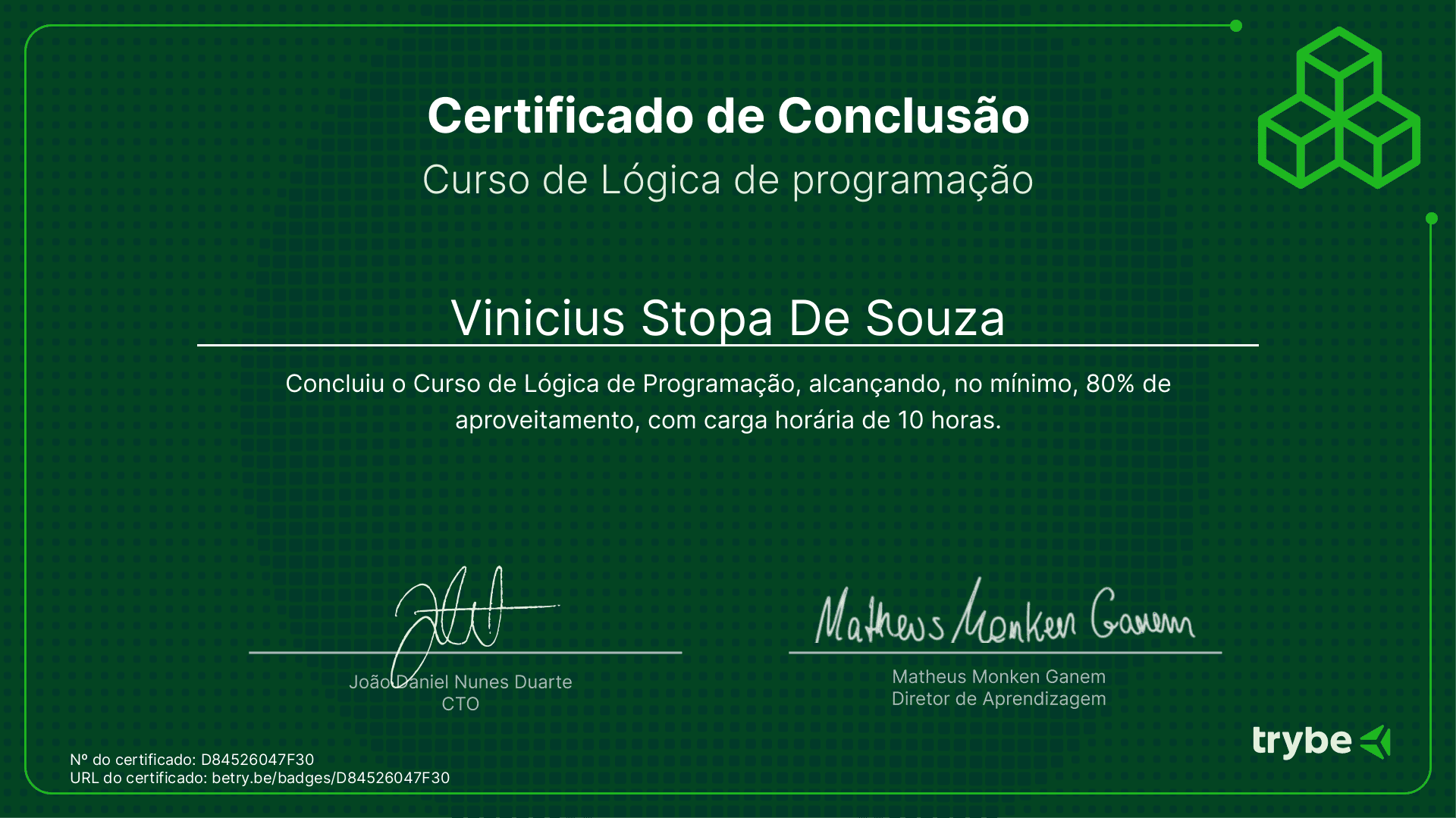 Certificate