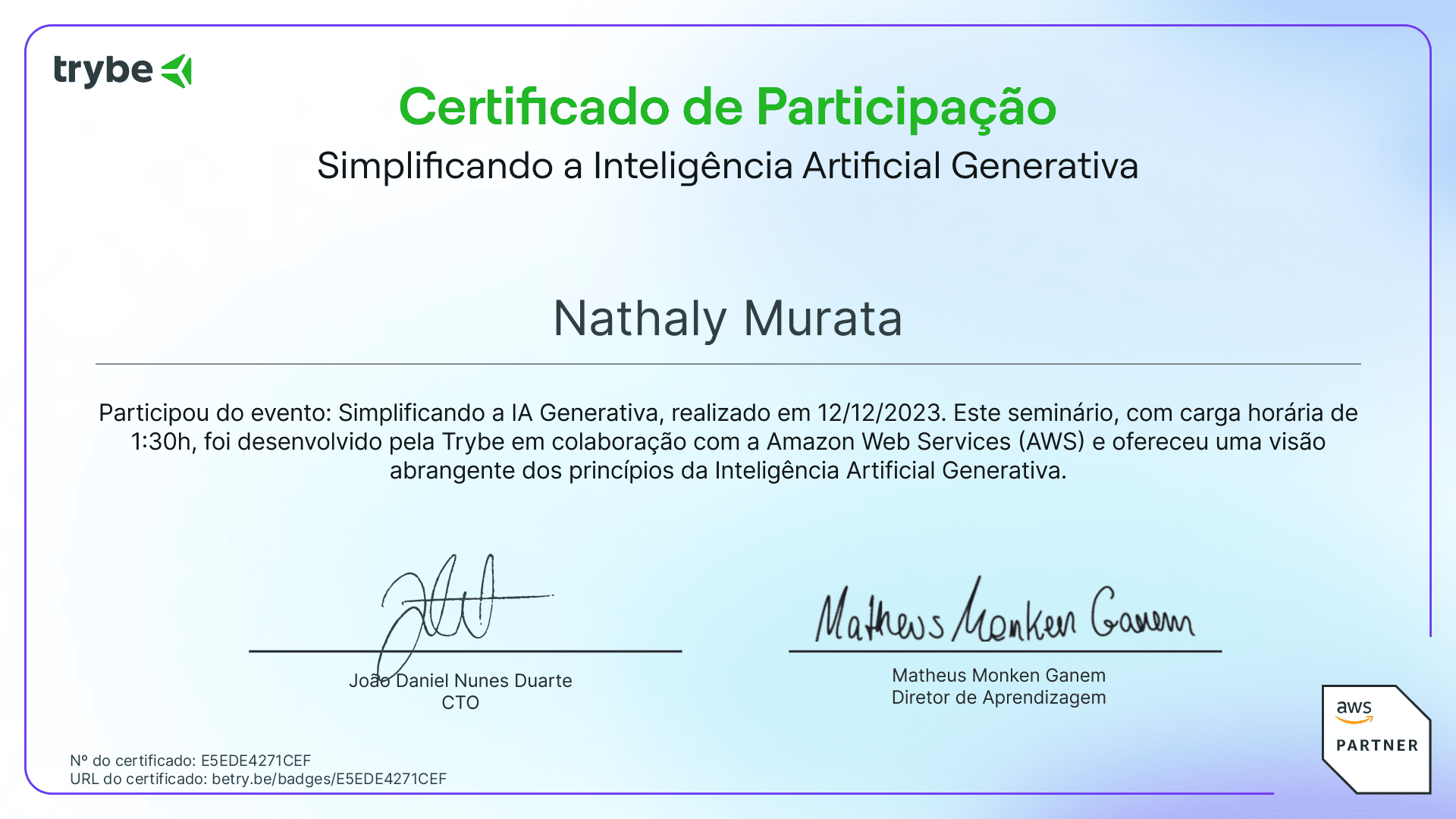 Certificate