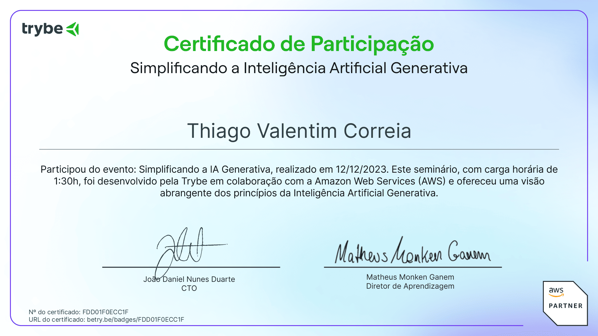 Certificate